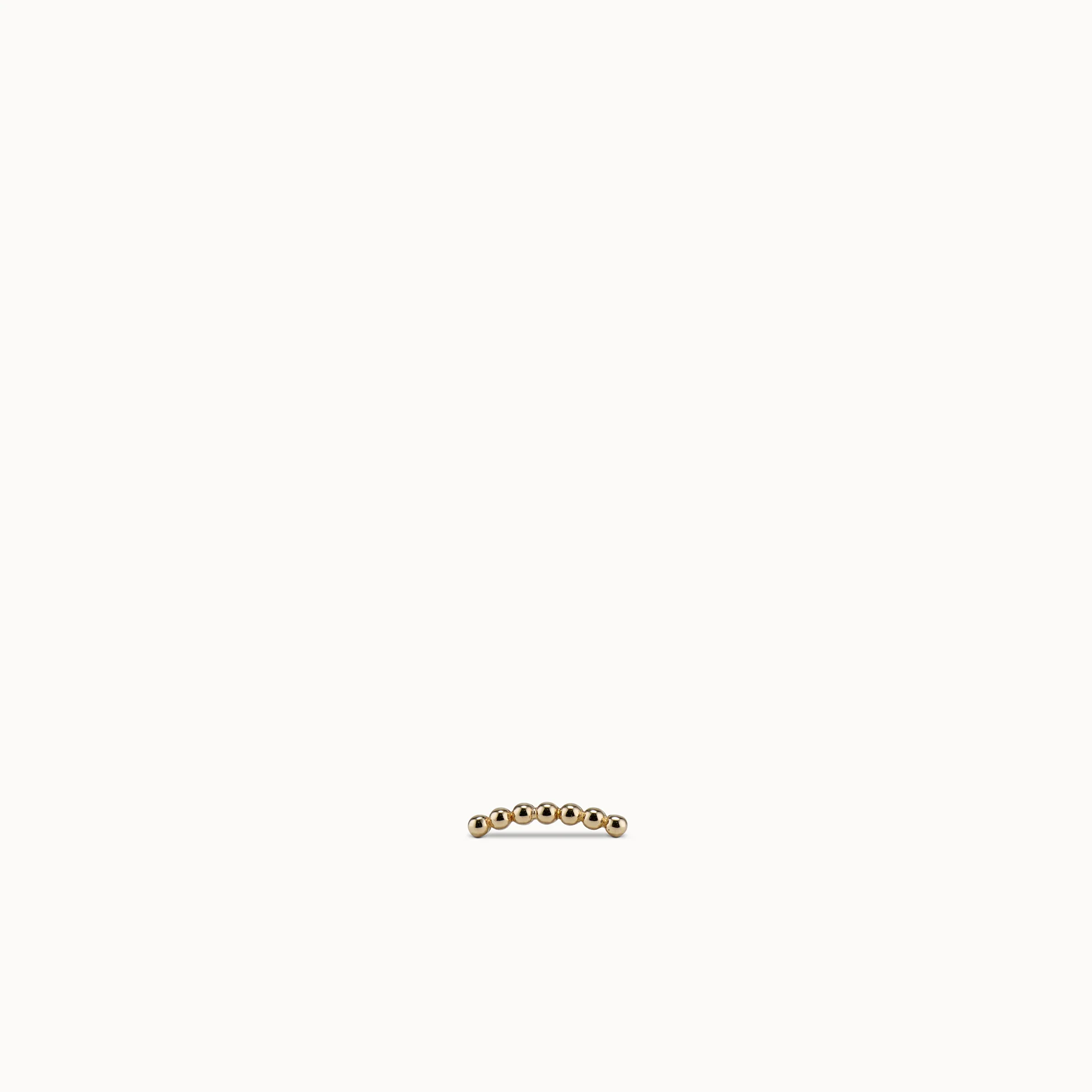14k Gold Beaded Crawler Flat Back Stud