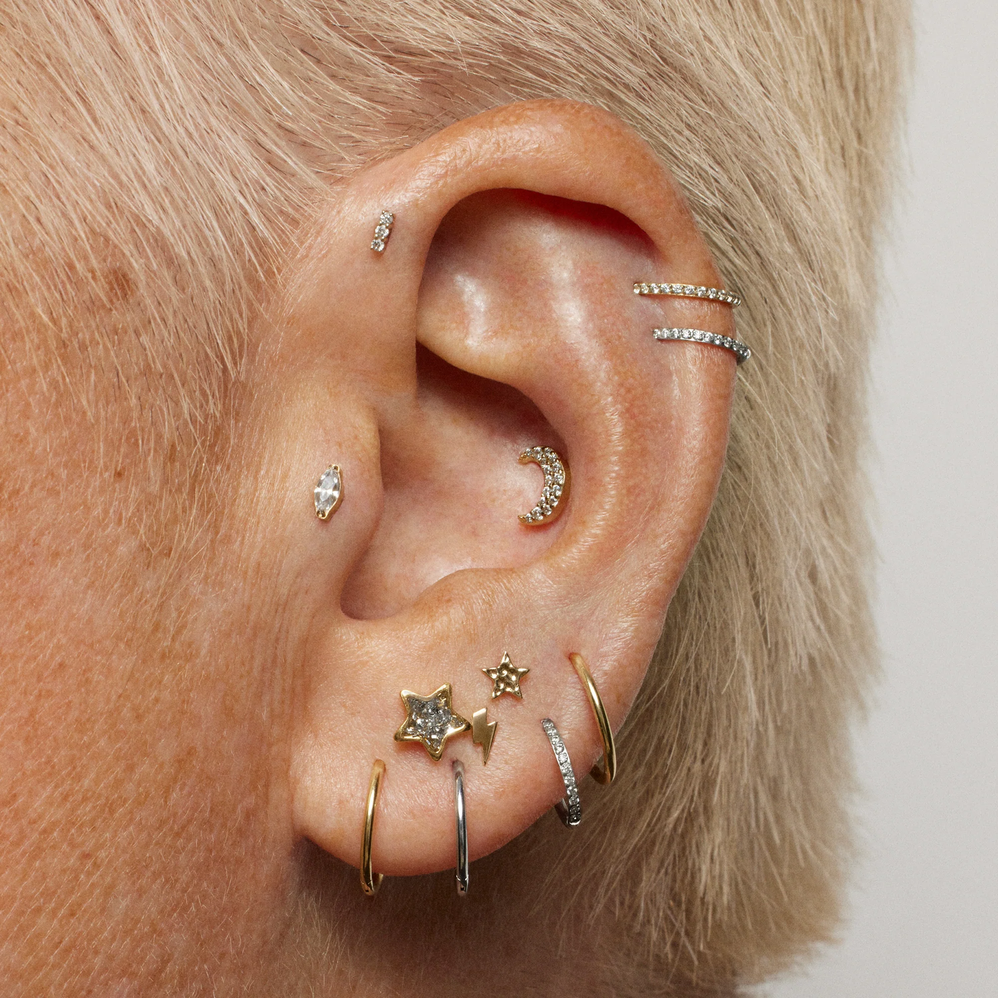 24k CZ Endless Hoop 10mm - Image 5