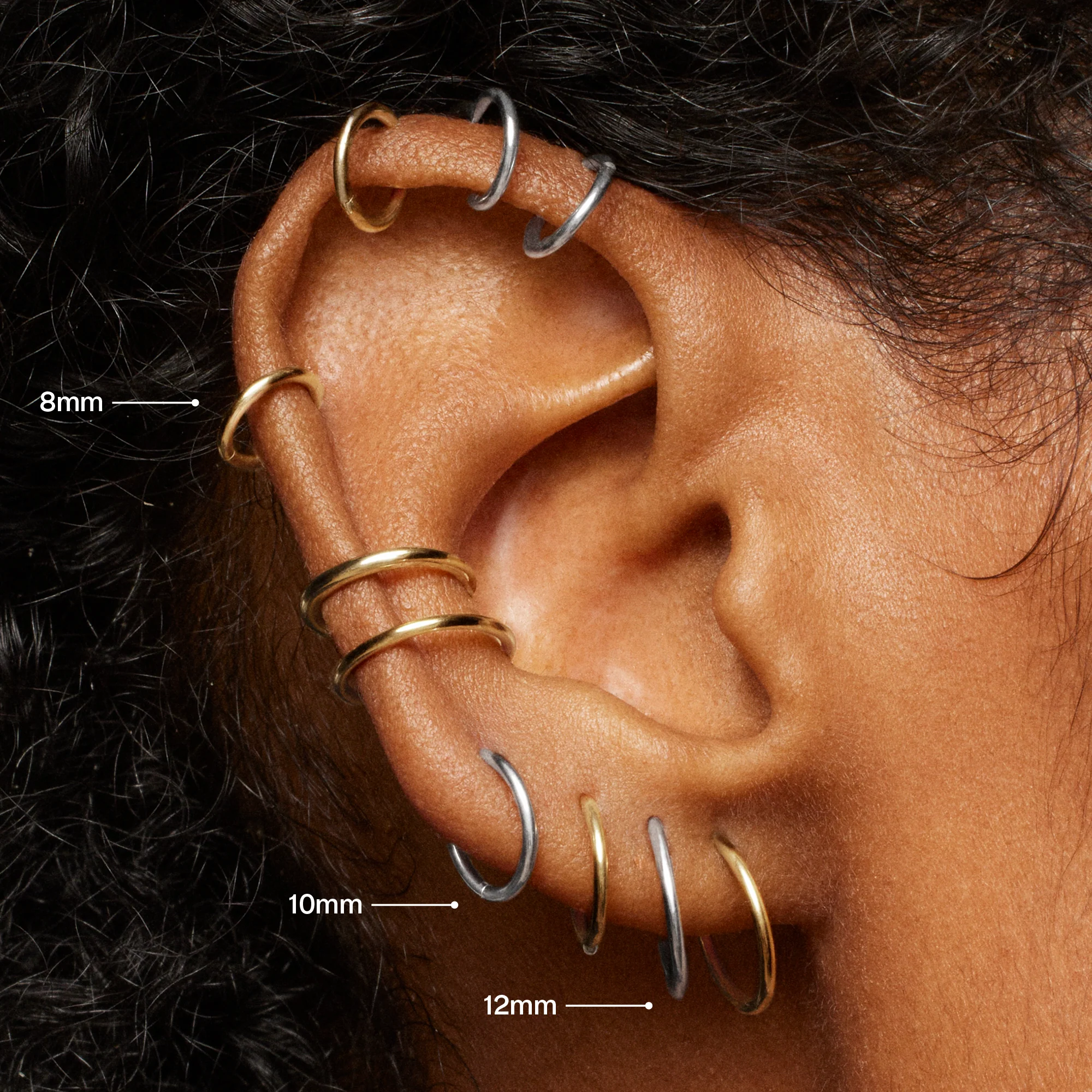 24k Endless Hoop 12mm - Image 7