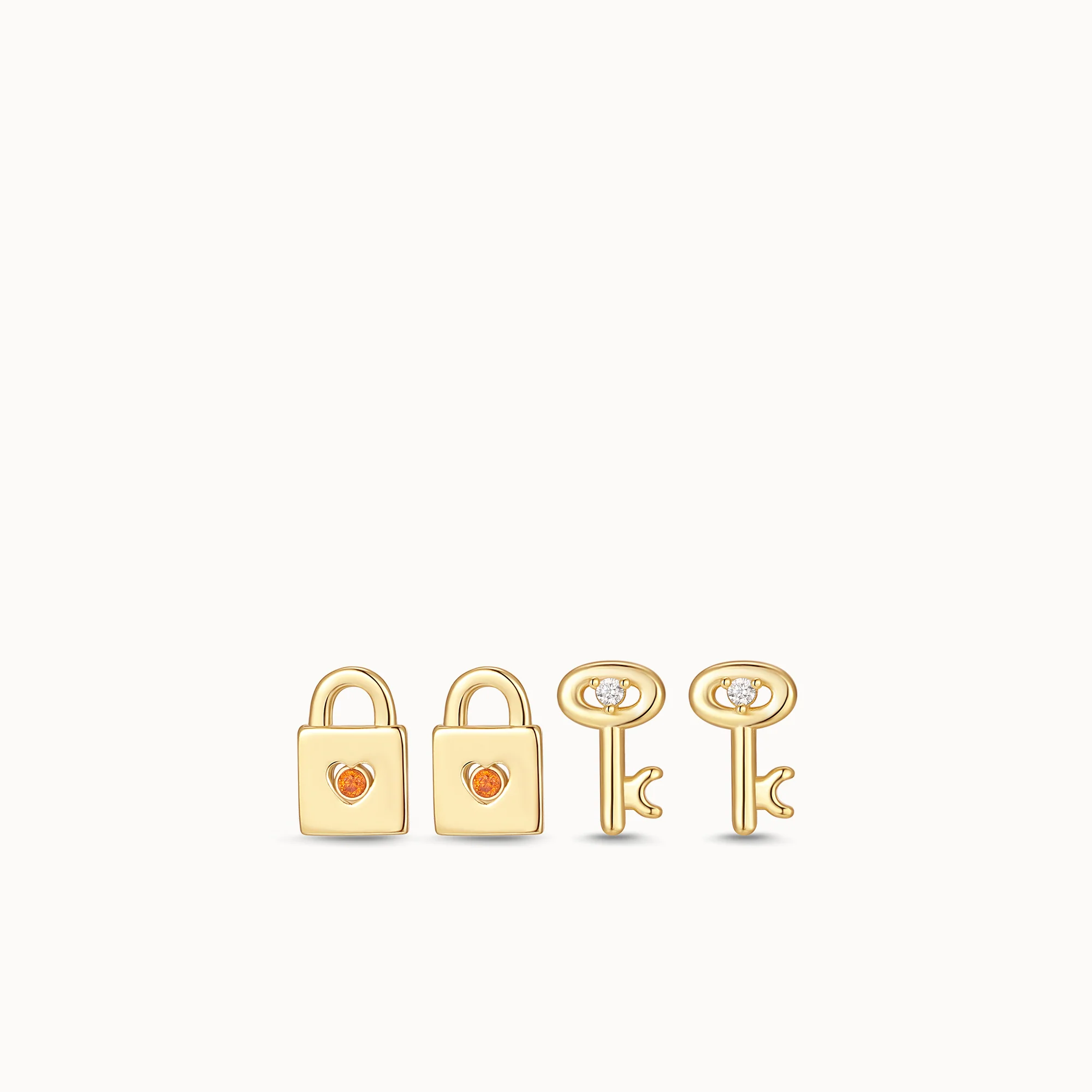 Lock & Key Studs Set