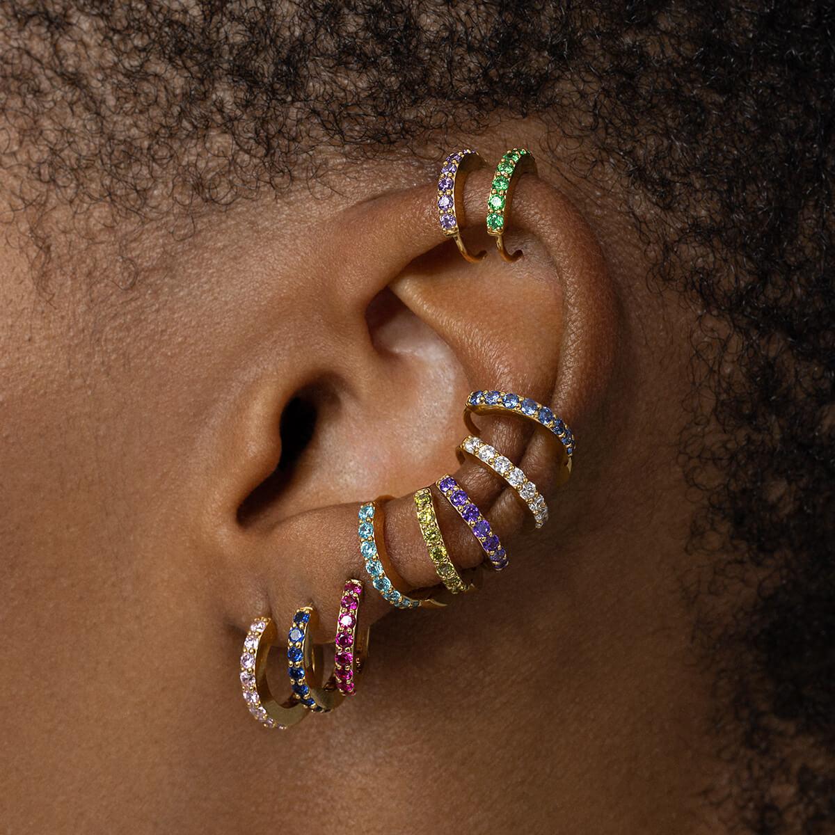 May Birthstone Hoops - Image 5