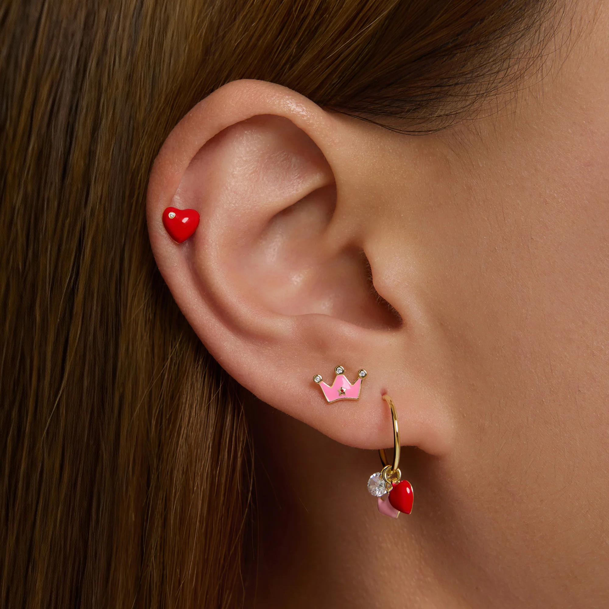 Queen of Hearts Studs Set - Image 2