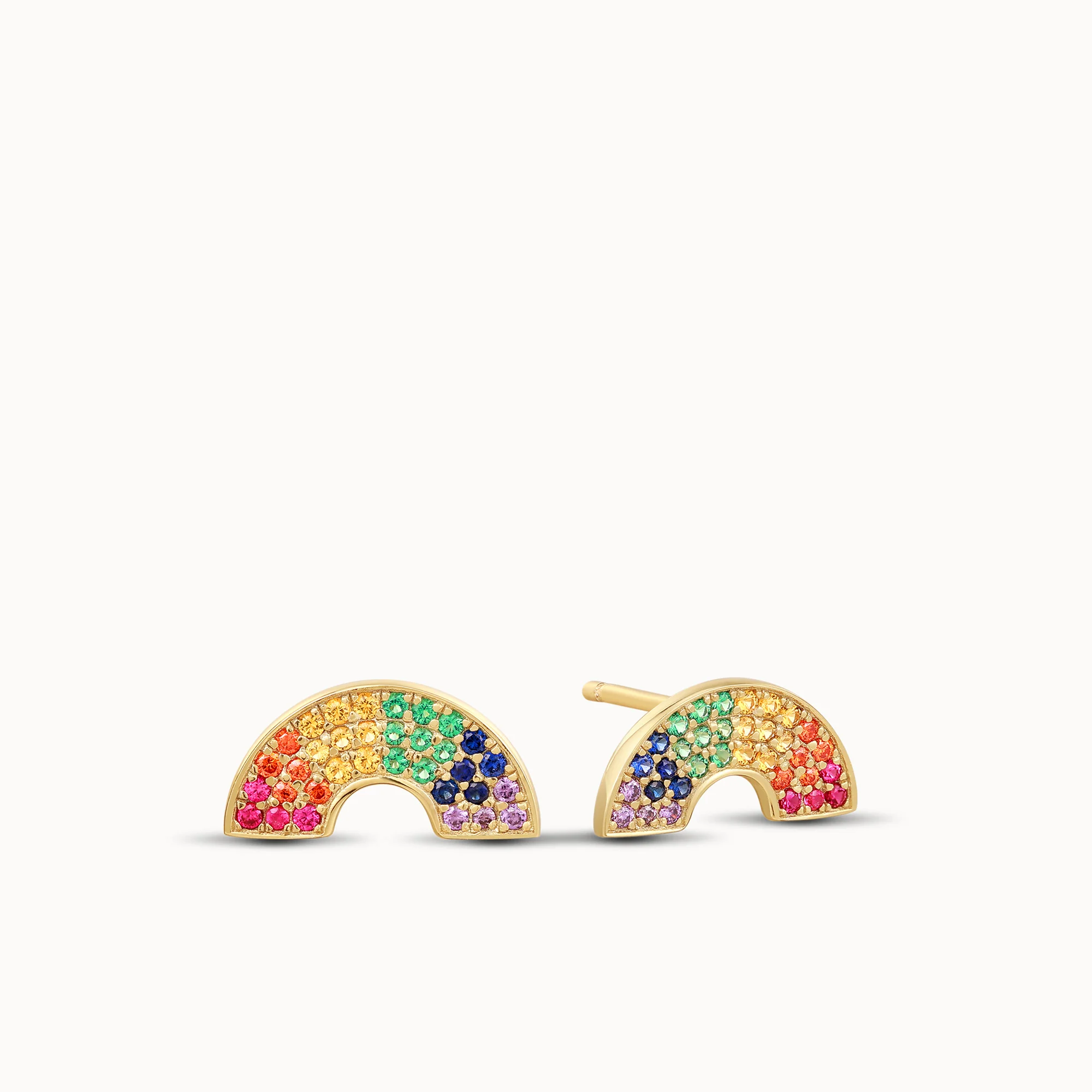 Rainbow Micro Pavé CZ Studs