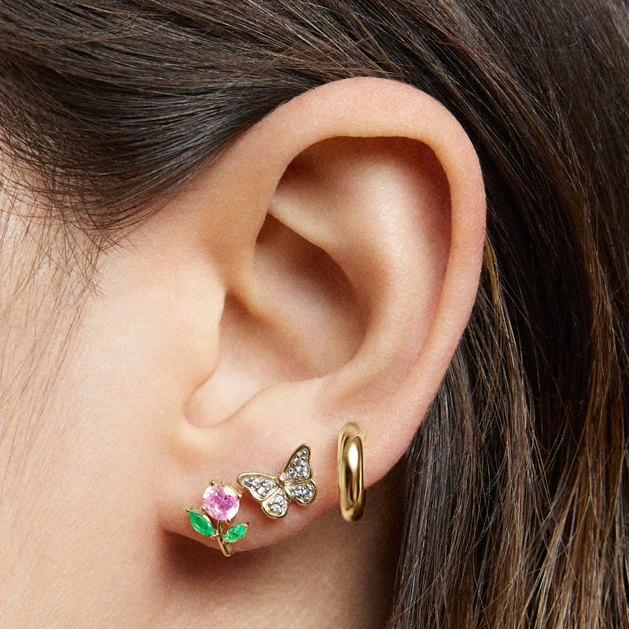 Rose Bud CZ Studs - Image 3